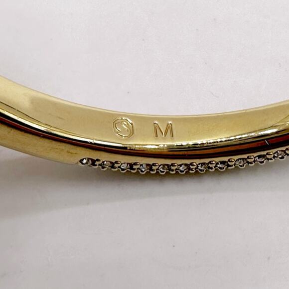 Swarovski Dextera Bangle Bracelet Gold Pave MEDIUM Hinge Clamper Quiet Luxury - Picture 5 of 12